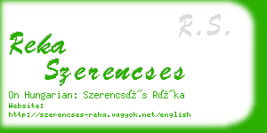 reka szerencses business card